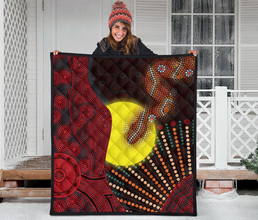 aboriginal-premium-quilt-indigenous-snake-sun-dot-painting