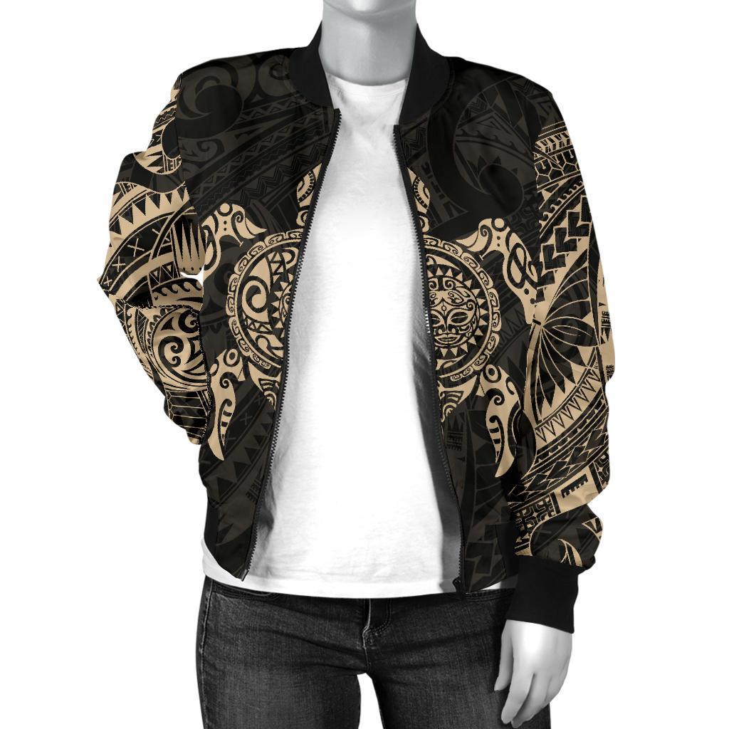 new-zealand-women-bomber-jacket-maori-turtle-tattoo-gold