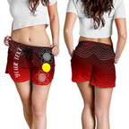 [Custom] Aboriginal Women's Shorts - Indigenous Circle Dot Painting Style - - Vibe Hoodie