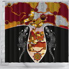 aboriginal-shower-curtain-dot-painting-lizard-boomerang-shower-curtain