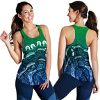 Torres Strait Islands Women's Racerback Tank - Blue - Vibe Hoodie