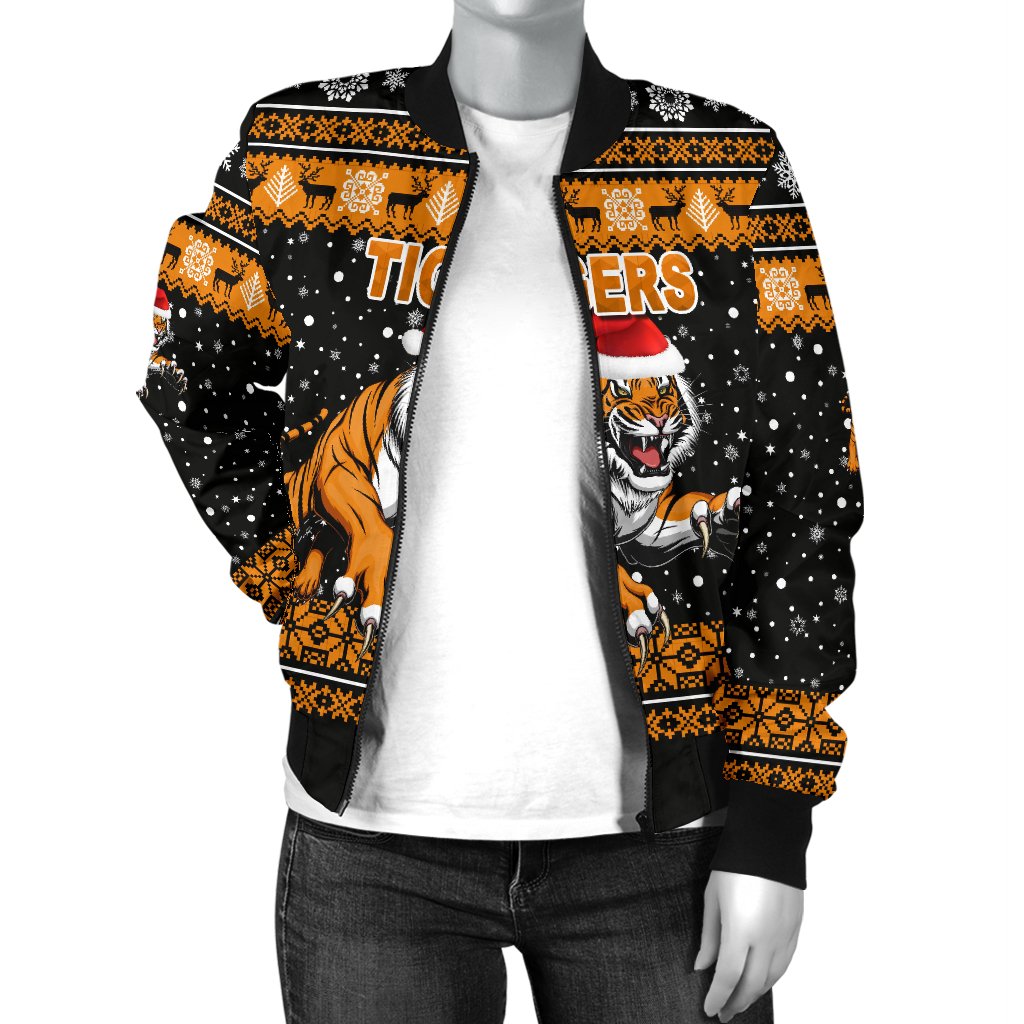 wests-christmas-womens-bomber-jacket-tigers-unique-vibes-black