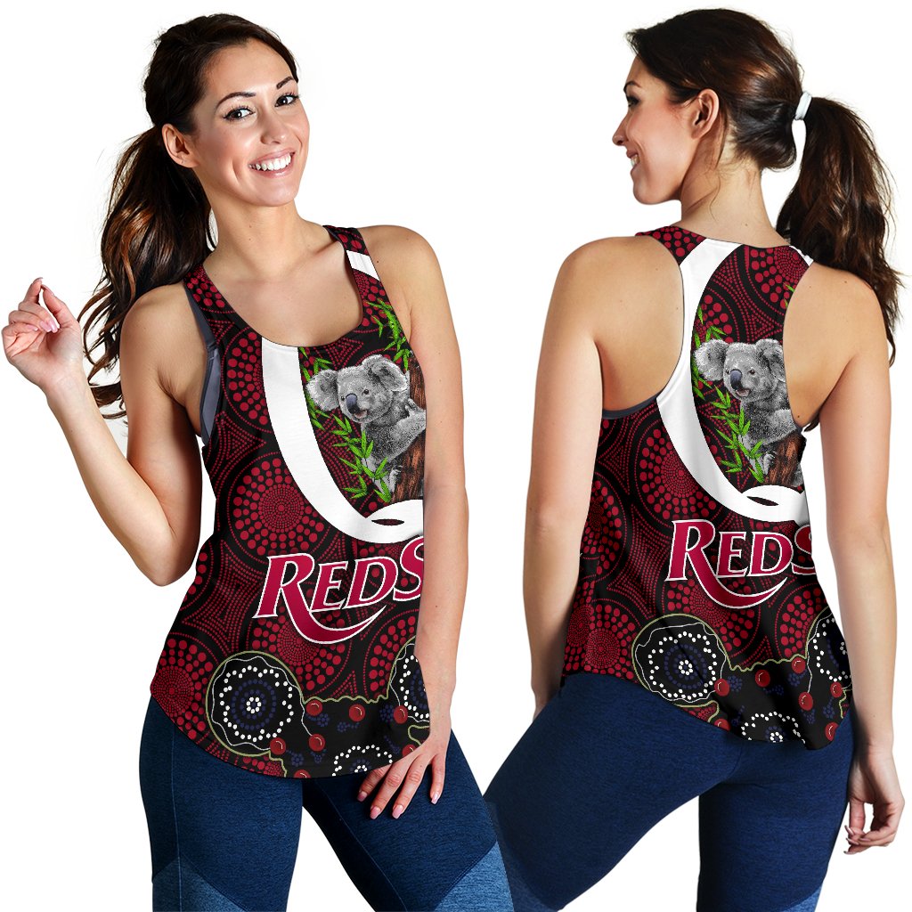 Queensland Women's Racerback Tank Reds Rugby - Koala - Vibe Hoodie