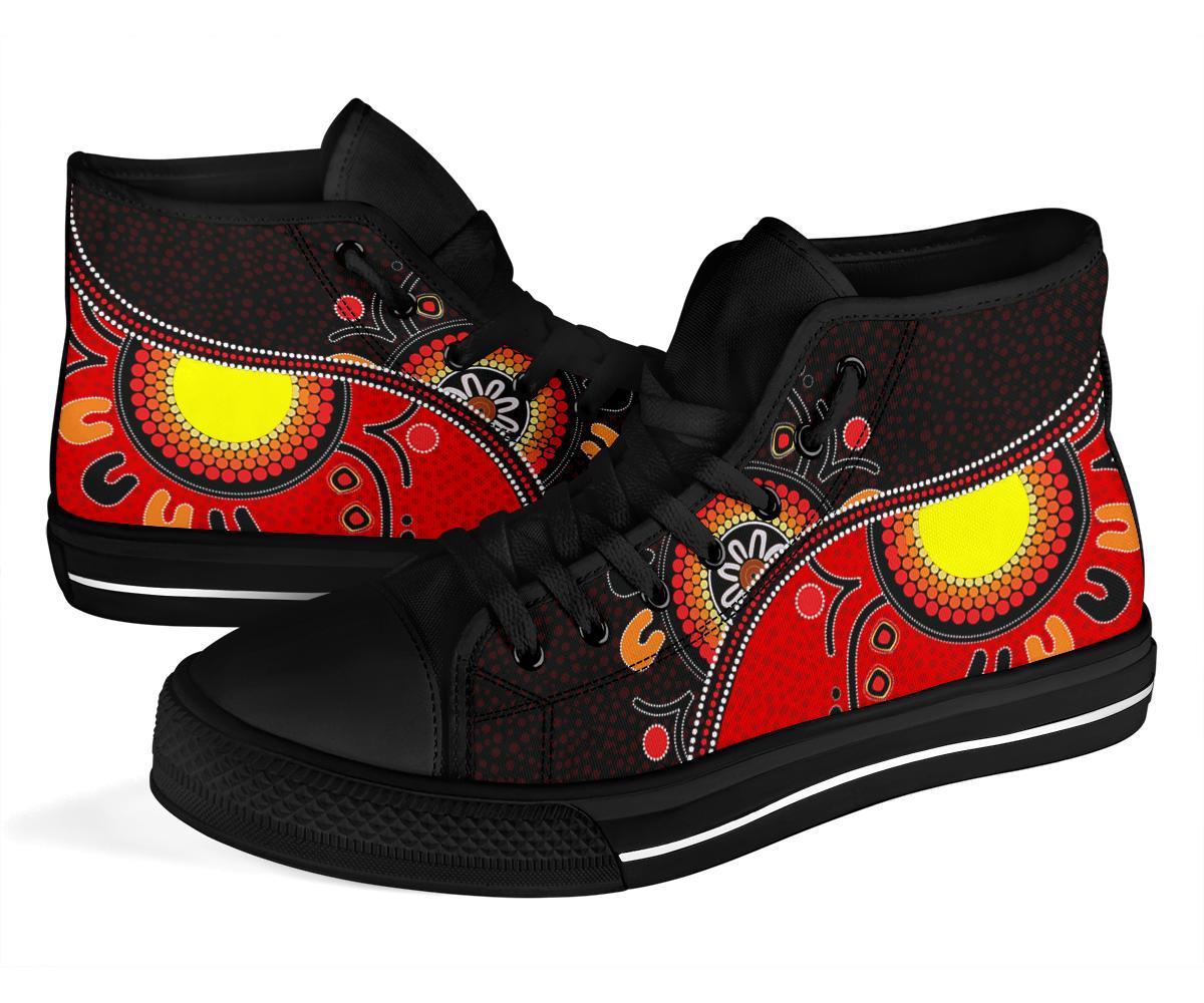 aboriginal-high-top-shoe-australia-flag-dot-painting-art