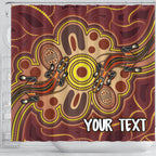 custom-aboriginal-shower-curtain-indigenous-lizard-dot-painting-art