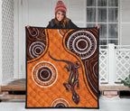 aboriginal-premium-quilt-australia-orange-lizard-aboriginal-art