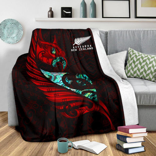 new-zealand-premium-blanket-manaia-paua-fern-wing-red