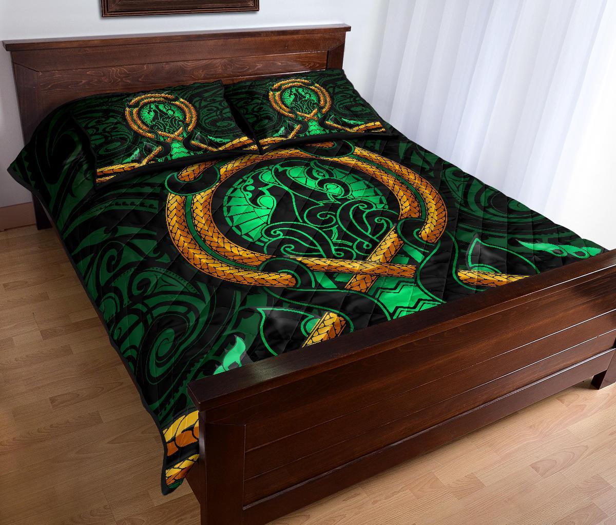maori-new-zealand-quilt-bed-set-manaia-green-duvet-cover-and-pillow-case