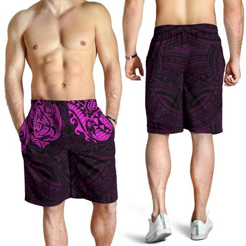 new-zealand-all-over-print-mens-shorts-maori-polynesian-tattoo-purple