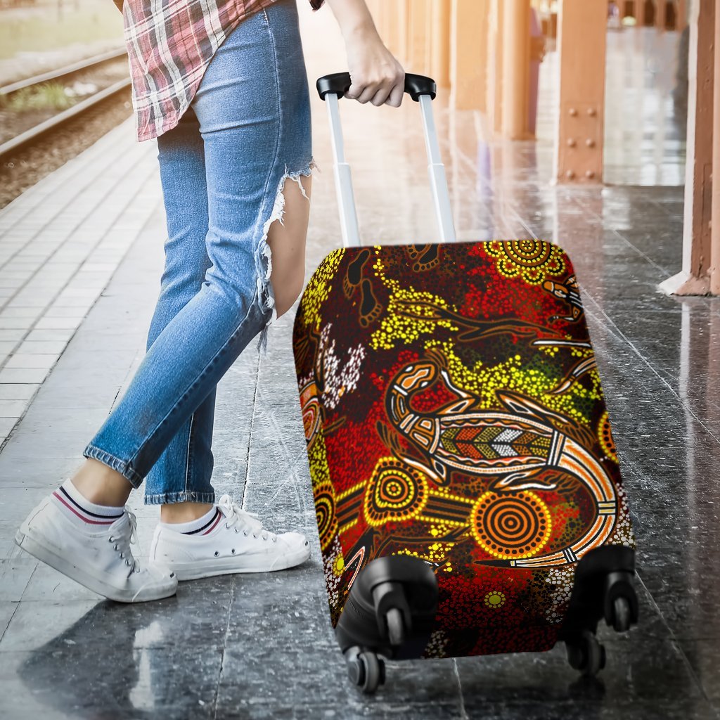 aboriginal-luggage-covers-kangaroo-and-lizard-dot-painting-art