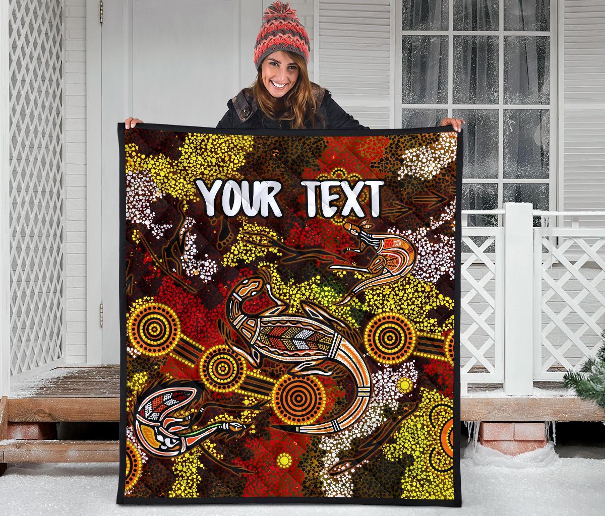 custom-aboriginal-premium-quilt-kangaroo-and-lizard-dot-painting-art