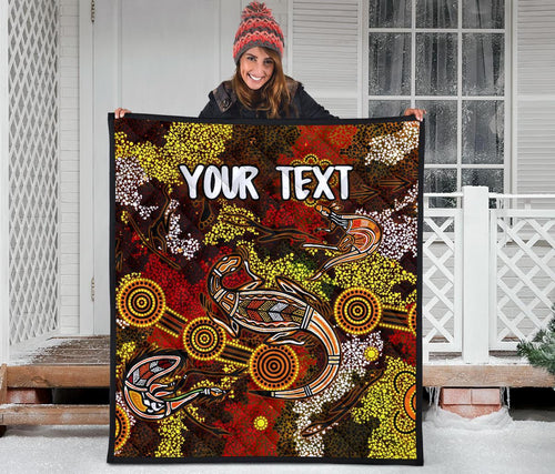 custom-aboriginal-premium-quilt-kangaroo-and-lizard-dot-painting-art