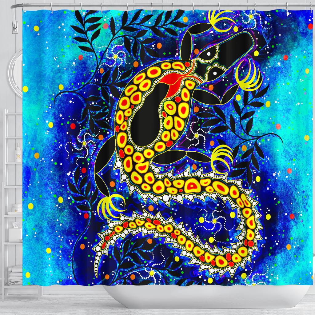 aboriginal-shower-curtain-indigenous-crocodile