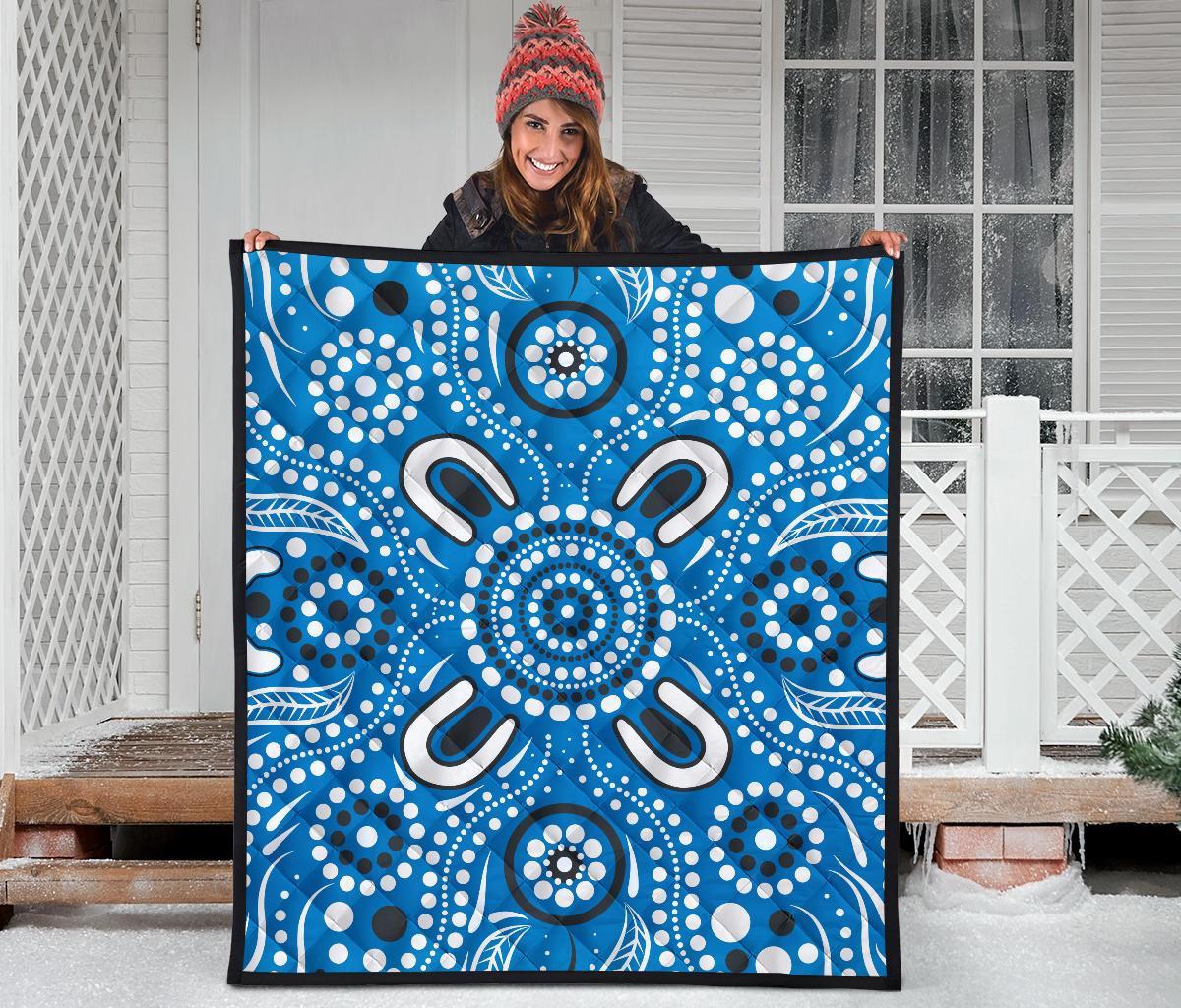 aboriginal-premium-quilt-indigenous-circle-dot-painting-blue-color