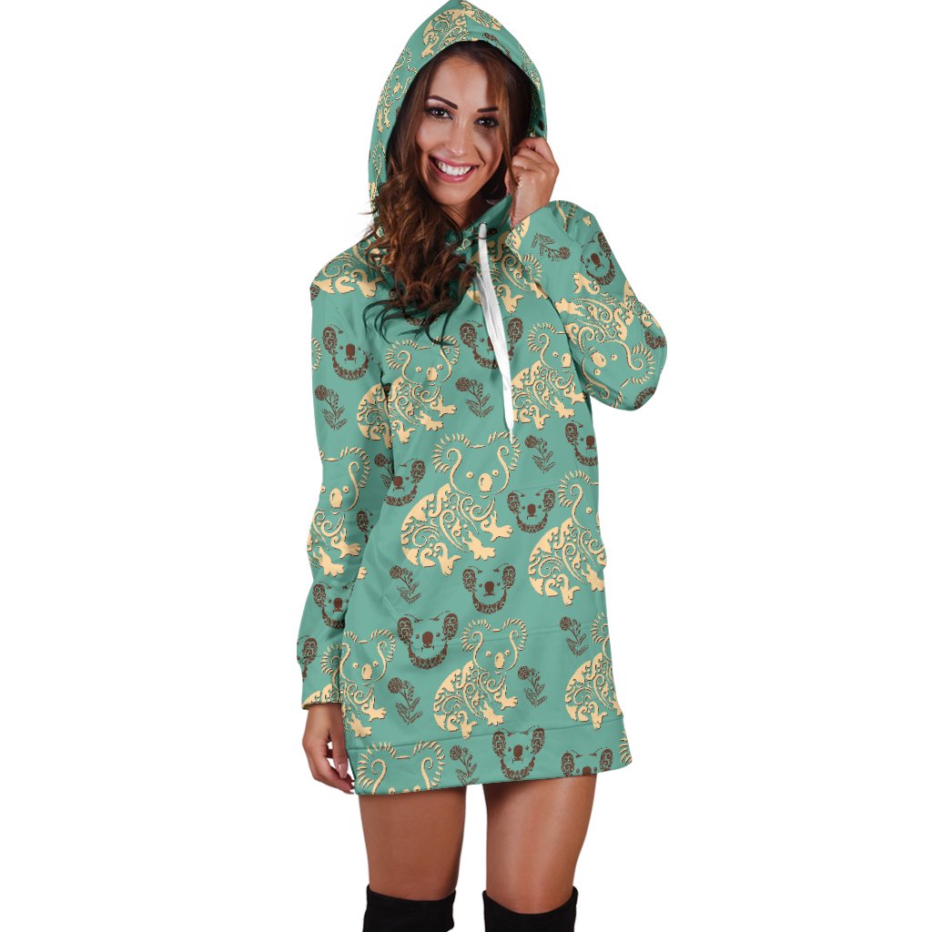 aboriginal-hoodie-dress-koala-patterns-so-cute