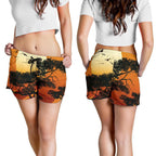 women's Shorts - Sunset And Tree In Australia - Vibe Hoodie