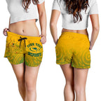 [Custom] Aboriginal Women's Shorts, Australia Rugby and Coat Of Arms - Vibe Hoodie