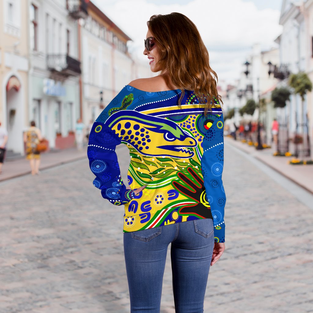 Eels Naidoc Special Off Shoulder Sweater - Vibe Hoodie