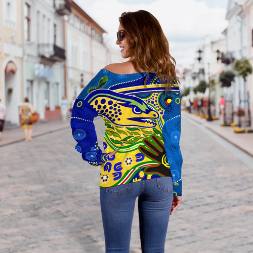 Eels Naidoc Special Off Shoulder Sweater - Vibe Hoodie
