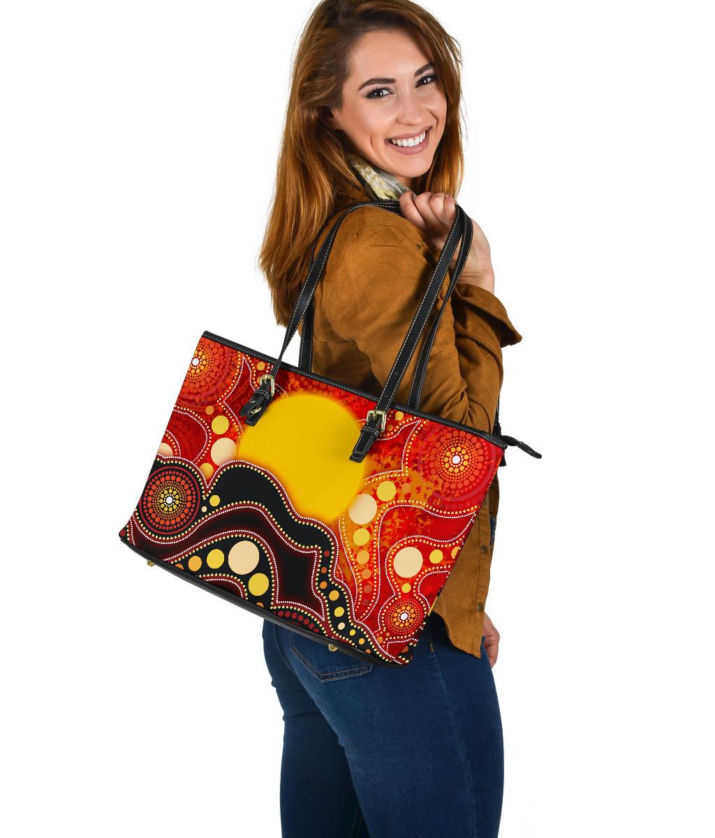 aboriginal-leather-tote-bag-aboriginal-lives-matter-flag-dot-painting-art