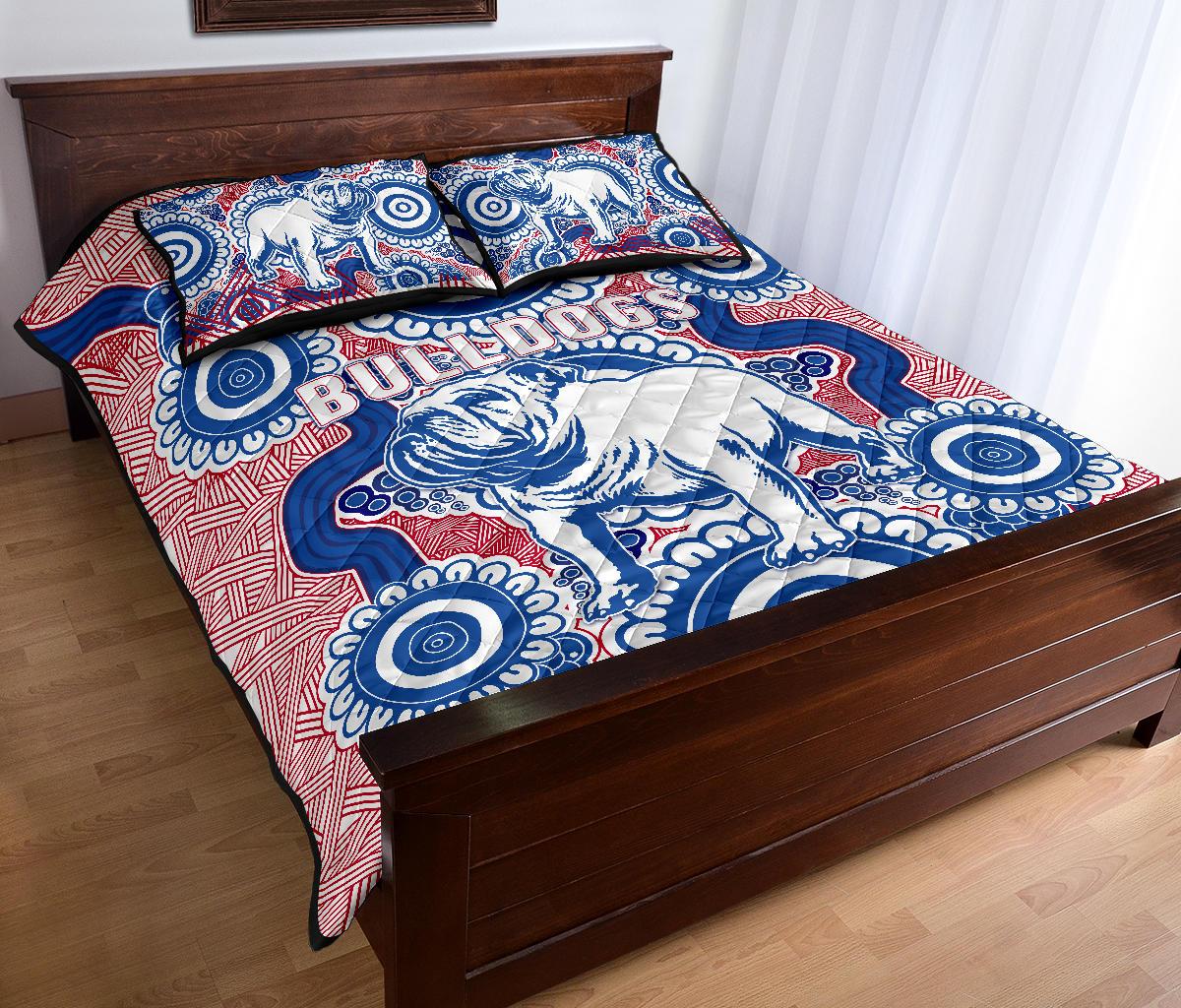 western-quilt-bed-set-bulldogs-simple-indigenous