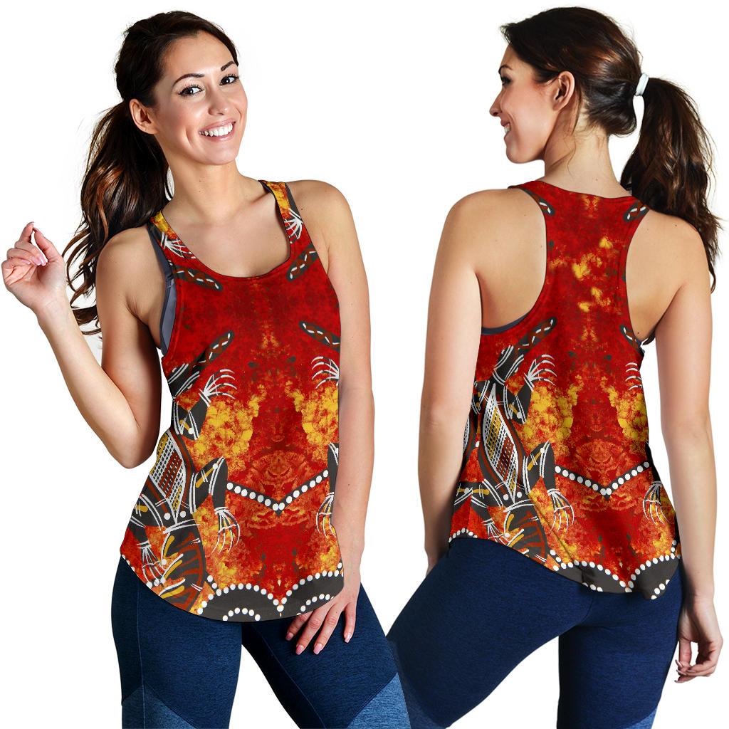 1stAustrailia Women Tank Top, Crocodile Dot Painting - Vibe Hoodie