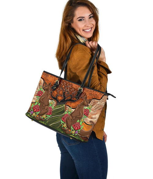 aboriginal-leather-tote-bag-kangaroo-with-indigenous-tree