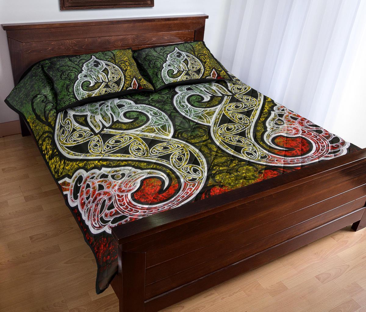 quilt-bed-set-nz-maori-manaia-painting