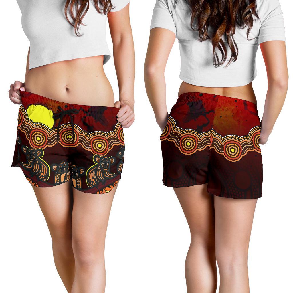 Aboriginal Women's Racerback Tank - Australian Indigenous Koala - Vibe Hoodie