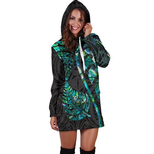 aotearoa-maori-women-hoodie-dress-silver-fern-koru-vibes