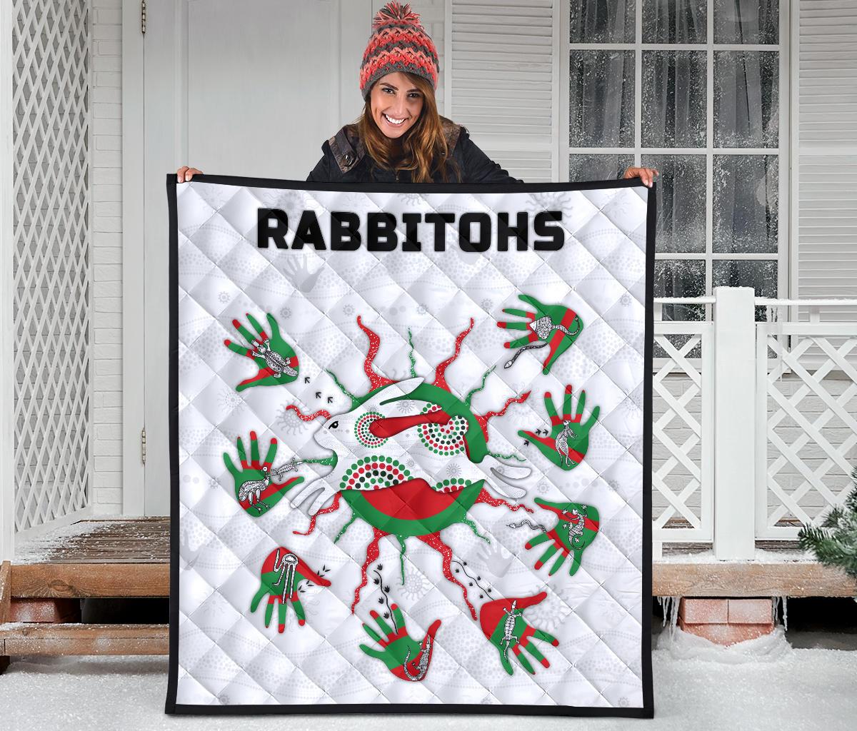 rabbitohs-indigenous-premium-quilt-animals-aboriginal