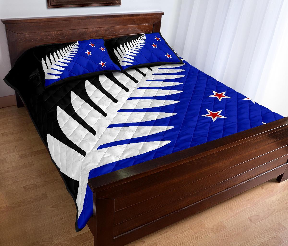 new-zealand-flag-silver-fern-black-white-blue-quilt-bedding-sets