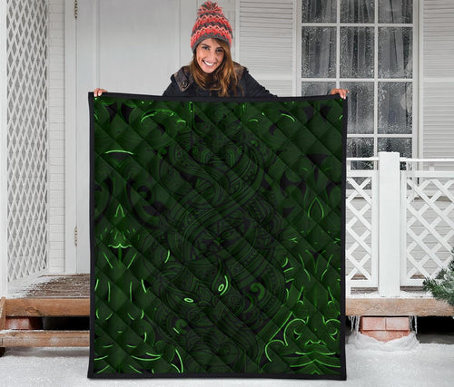 new-zealand-premium-quilt-maori-gods-tumatauenga-god-of-war-green