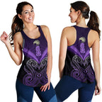 Maori Manaia New Zealand Women Racerback Tank Purple - Vibe Hoodie