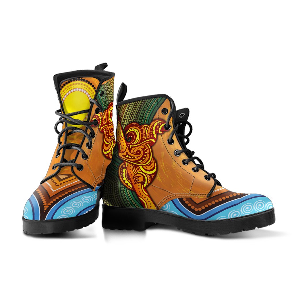 leather-boots-australian-aboriginal-dot-painting-koala