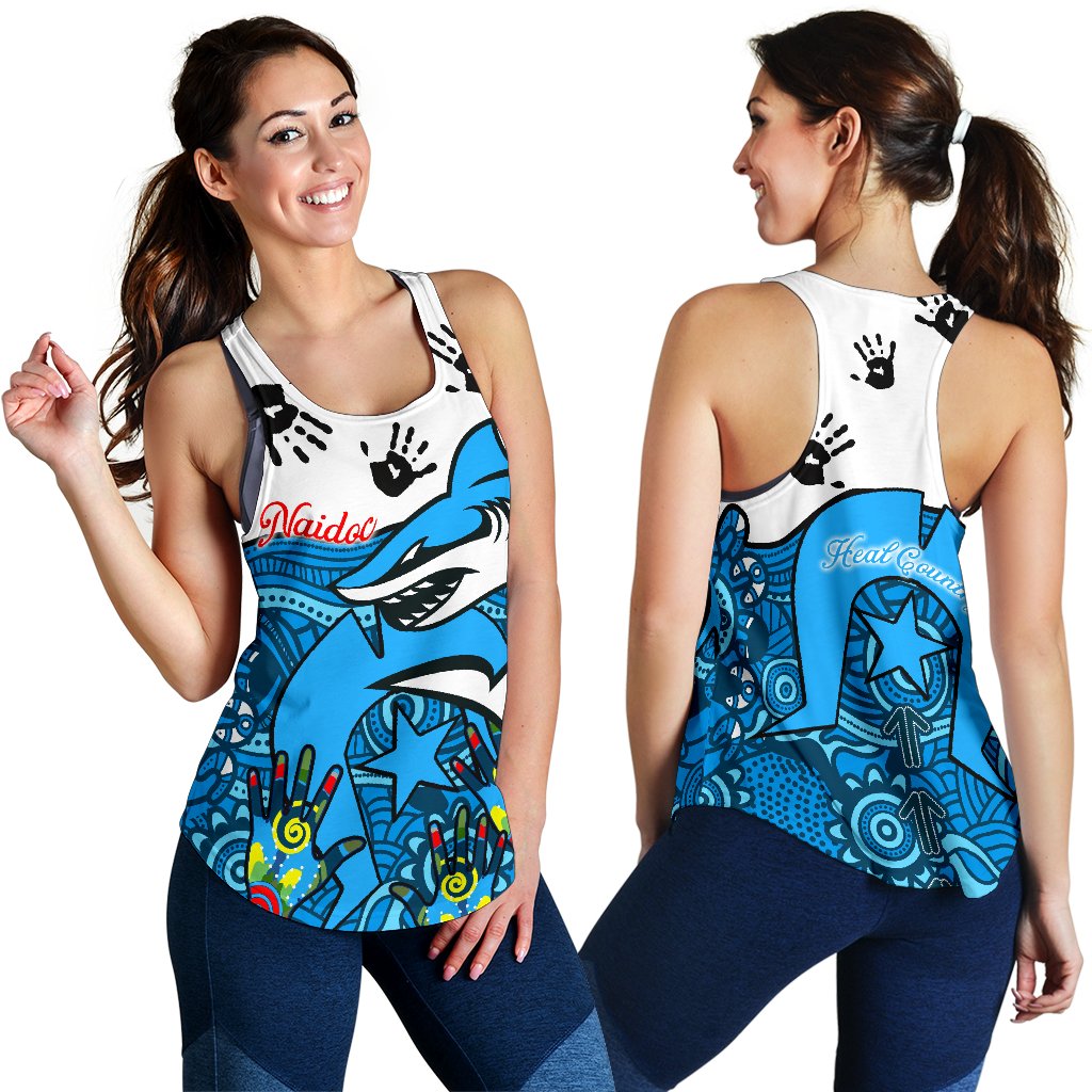 Sharks Naidoc Week Women Racerback Tank Cronulla LT13 - Vibe Hoodie