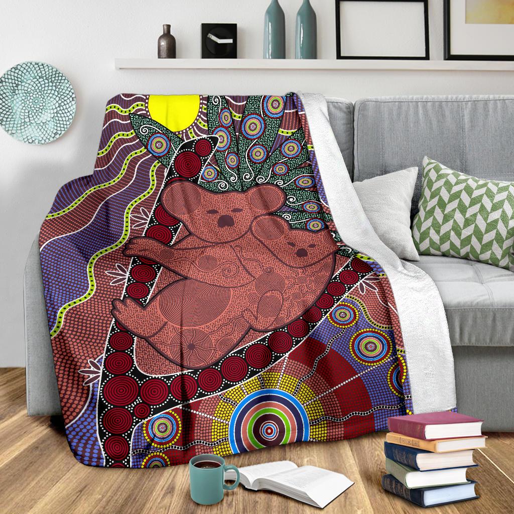 premium-blanket-koala-blanket-aboriginal-patterns