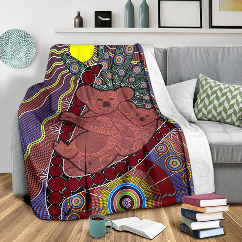 premium-blanket-koala-blanket-aboriginal-patterns