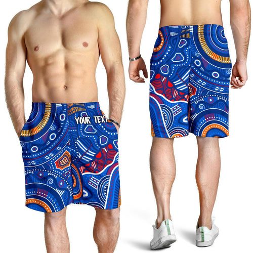 custom-text-aboriginal-mens-shorts-indigenous-footprint-patterns-blue-color