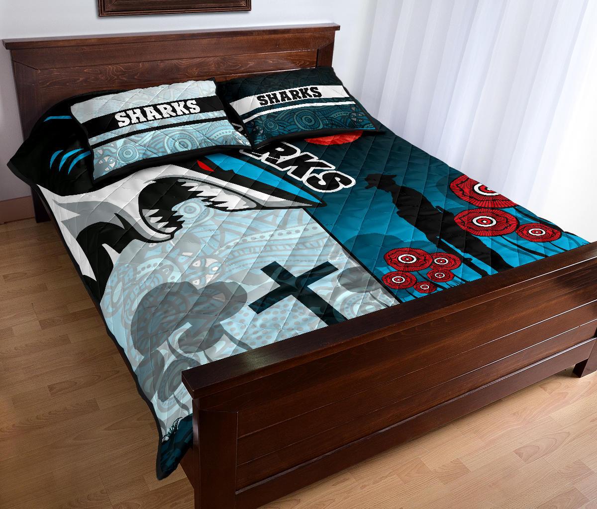 sharks-quilt-bed-set-cronulla-anzac-day