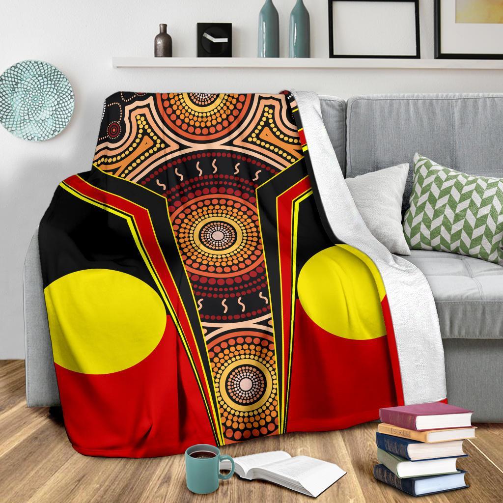 premium-blanket-aboriginal-with-dot-painting-art
