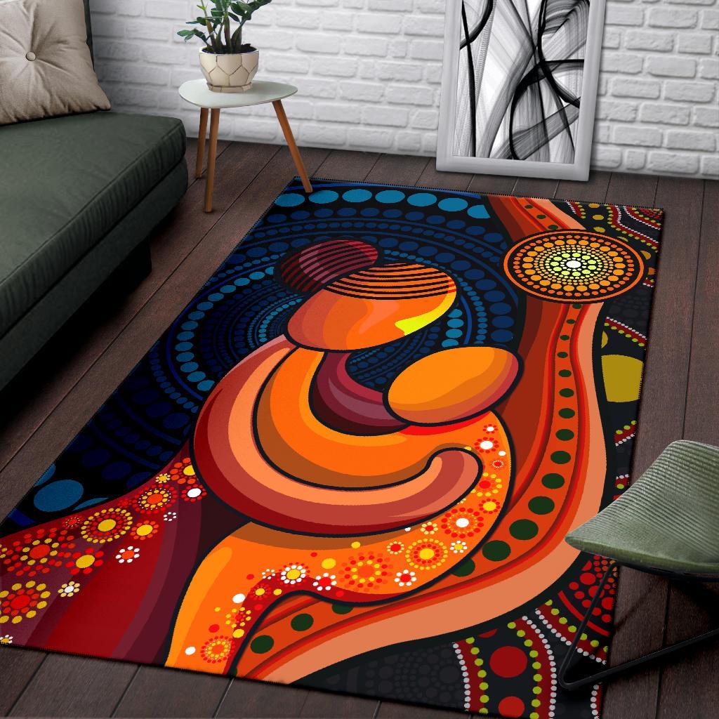 area-rug-aboriginal-mother-and-son
