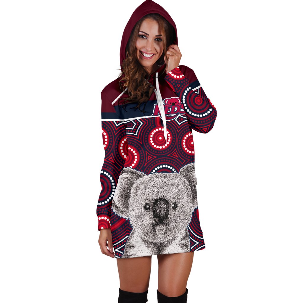 reds-rugby-australian-women-hoodie-dress-simple-indigenous-queensland