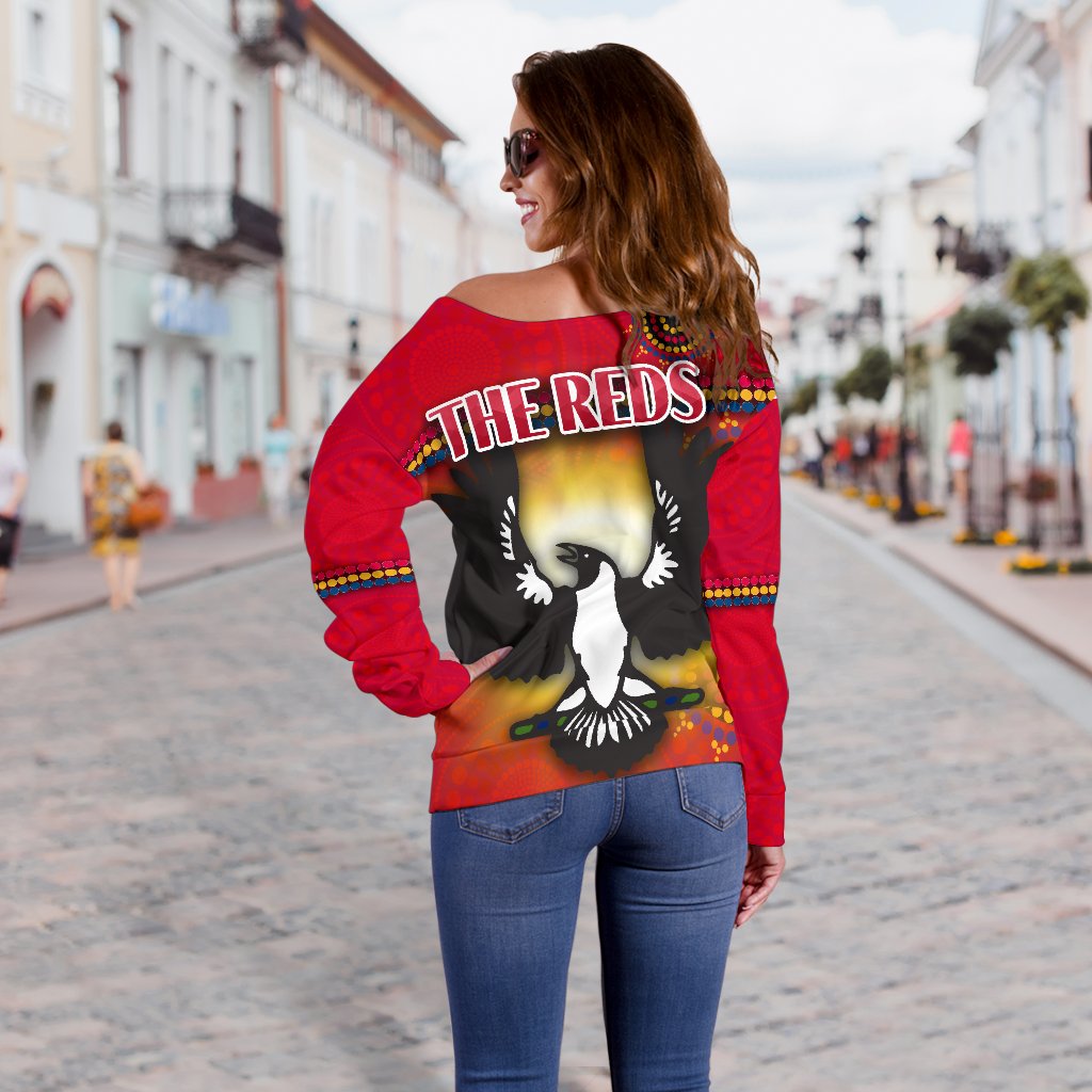 Adelaide Women Off Shoulder Sweater The Reds - Vibe Hoodie