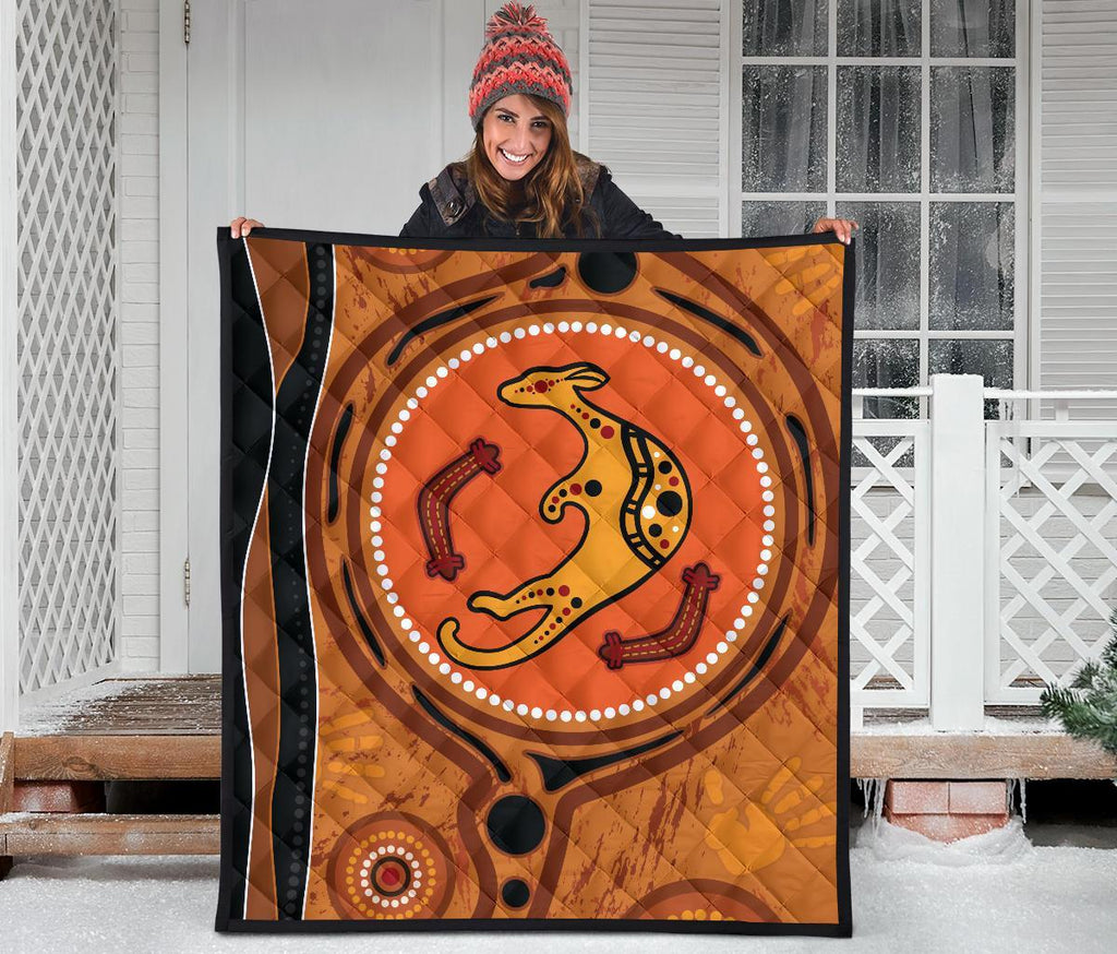 aboriginal-premium-quilt-indigenous-snake-hand-brown-color