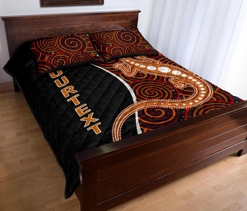 aboriginal-personalised-quilt-bed-set-indigenous-lizard-dreaming