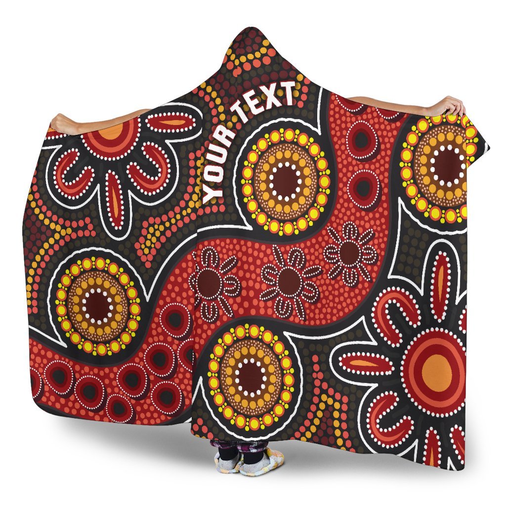 custom-aboriginal-hooded-blanket-indigenous-circle-dot-painting-style-1