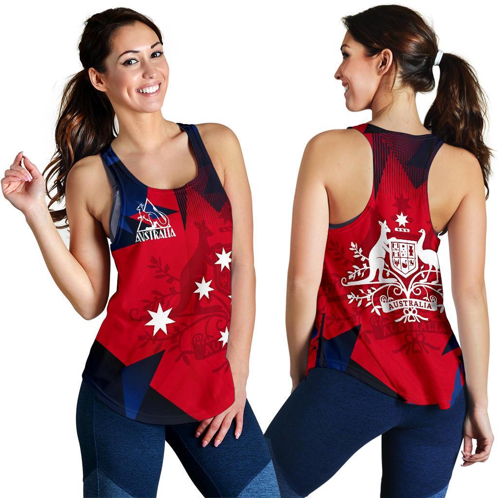 Racerback Tank - Australian Coat Of Arms Top Tank Australian Kangaroo - Women - Vibe Hoodie