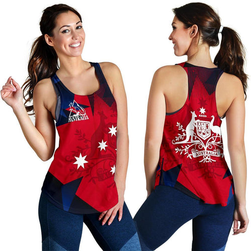 Racerback Tank - Australian Coat Of Arms Top Tank Australian Kangaroo - Women - Vibe Hoodie