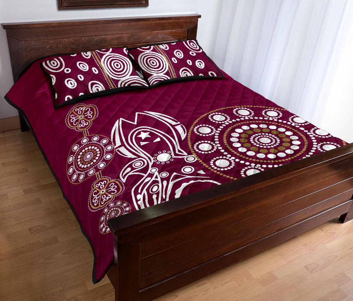 queensland-quilt-bed-set-maroons-simple-indigenous